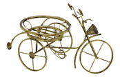 Stojan pod kvetináč bicykel zlatá patiny malý 134 
